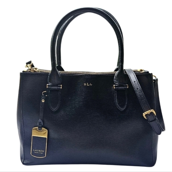 Lauren Ralph Lauren Handbags - Lauren Ralph Lauren | Newbury Double Zip Satchel | Womens | Crossbody | Leather